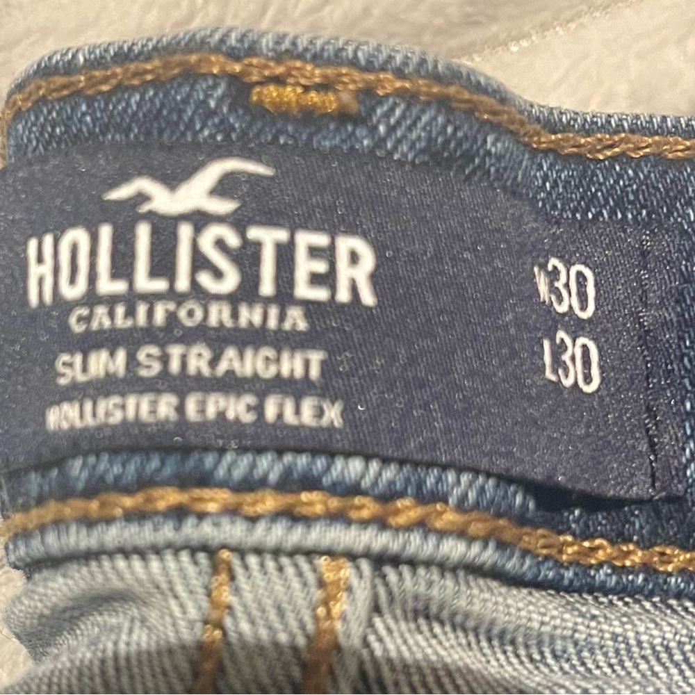 Hollister Blue Slim Straight Jeans